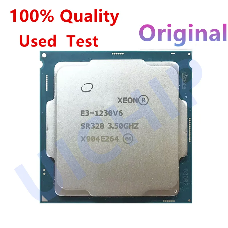 100% Original Xeon E3-1230V6 E3 1230V6 3.5 GHz 4-Core 8-Thread CPU Processor 80W LGA 1151