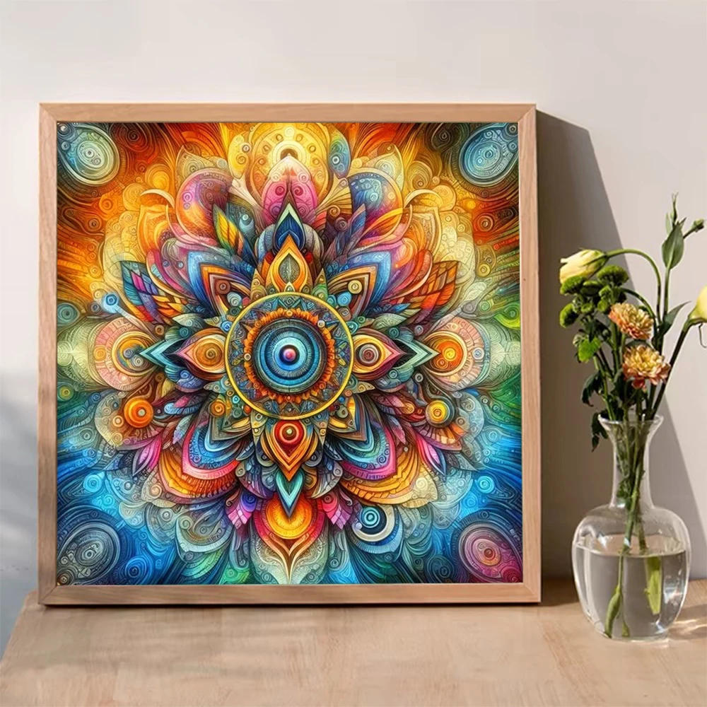 MomoArt Full Square Diamond Embroidery Mandala Flower Painting Abstract Cross Stitch kits Mosaic Decor for home view 4