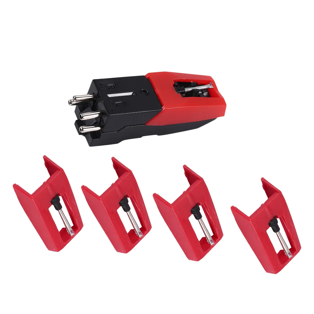 Efficient 1 PC Record Player Cartridge with 4 PCS Diamond Stylus Replacement