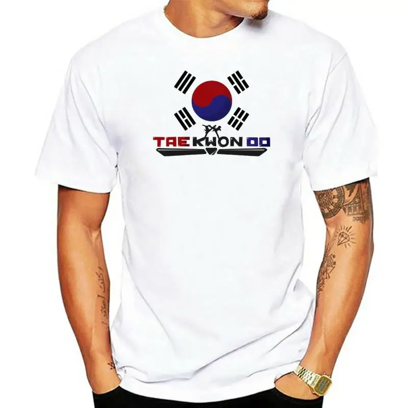 Taekwondo Mens T-Shirt Belt Suit Sparring Kick Pads Shoes Gift Bag Kit Uniform New Fashion Men Tops Tees Free Shipping T-Shirt