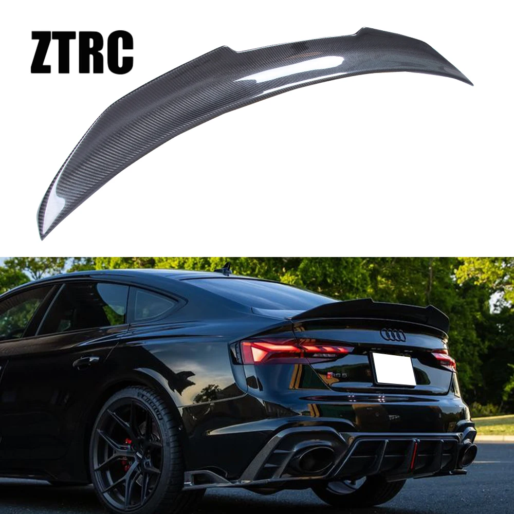 

For AUDI A5 S5 RS5 B9 Sportback 4Door PSM Style Carbon fiber Rear Spoiler Trunk wing 2016-2024