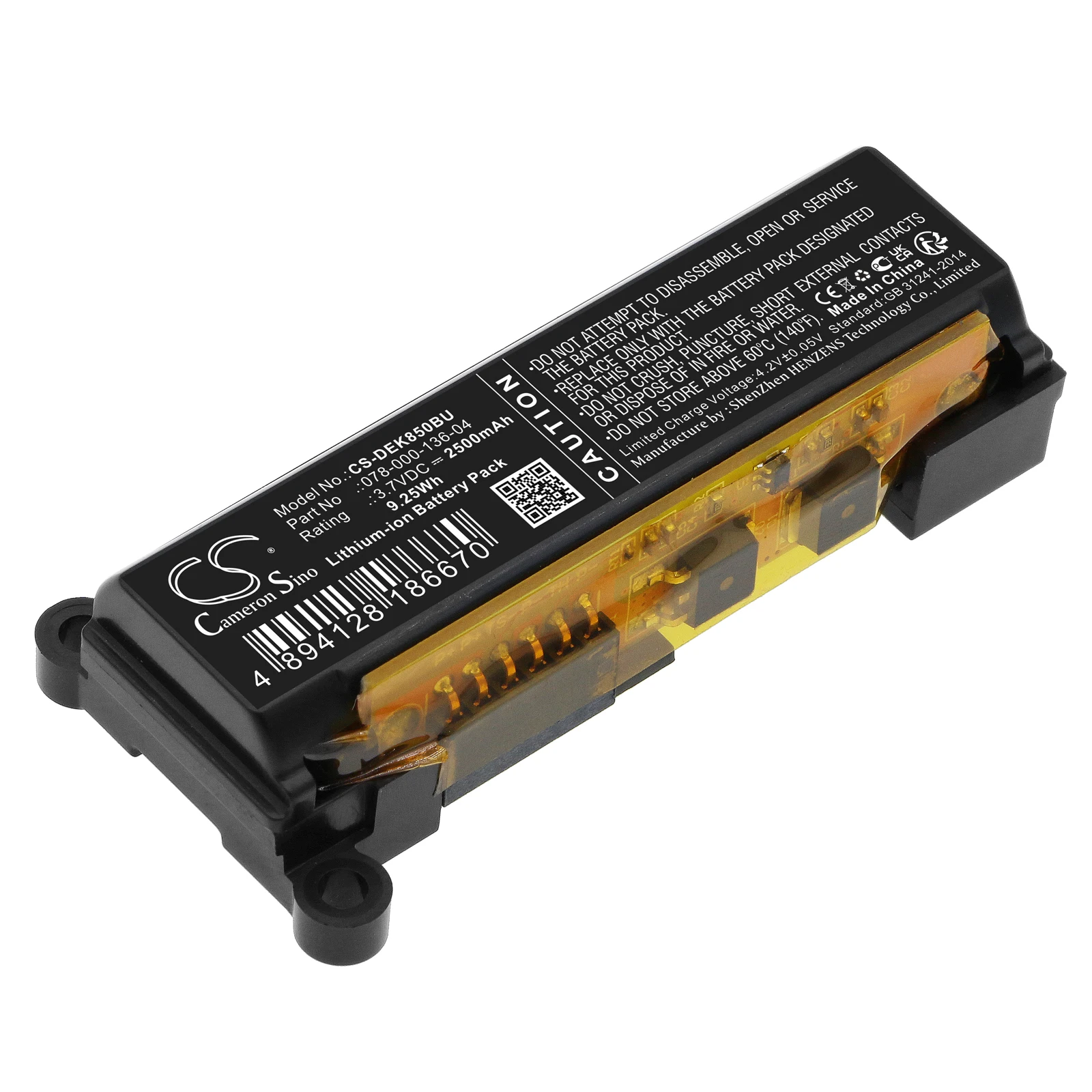 

Cameron Sino 3.7V 2500mAh RAID Controller Battery 078-000-136-04 for DELL Calypso I/O Controller Card DGK85 +TOOL