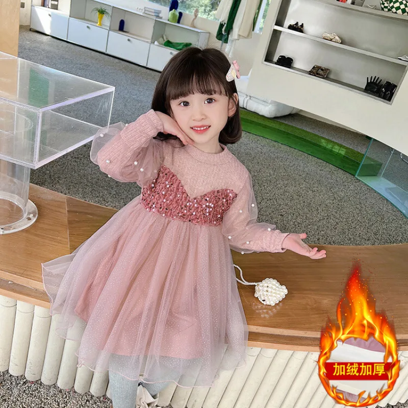 

Girls' Winter Clothing2025New Princess Dress for Baby Girls, Super Beautiful Dress for Children, Winter Girl Dress