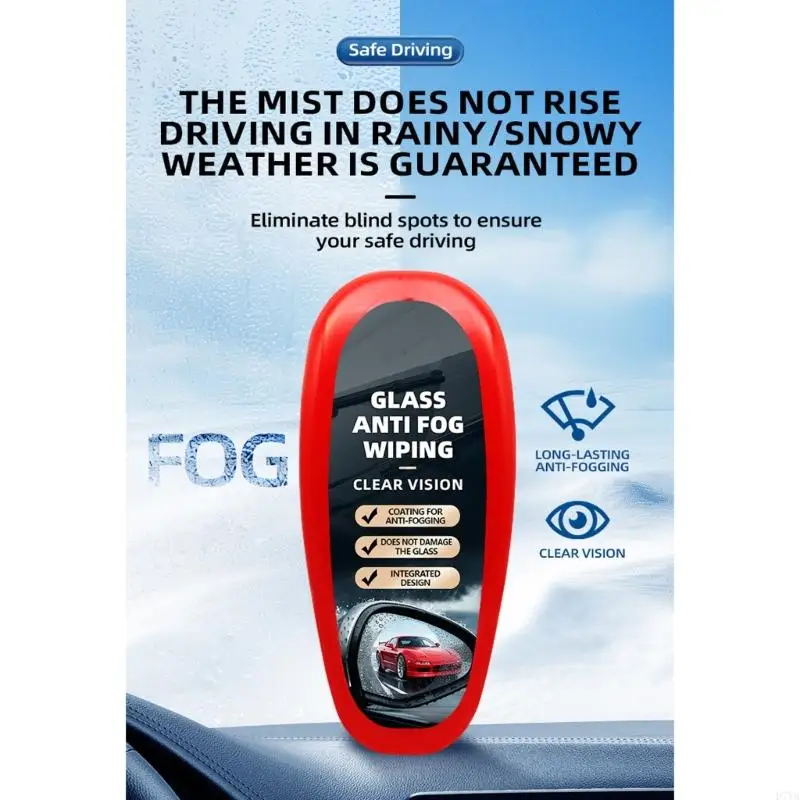 Glass Fog-Control Applicator with Integrated Pad and Liquid Chamber for Interior Windshields, Side Panes, and Mirrors D7YA