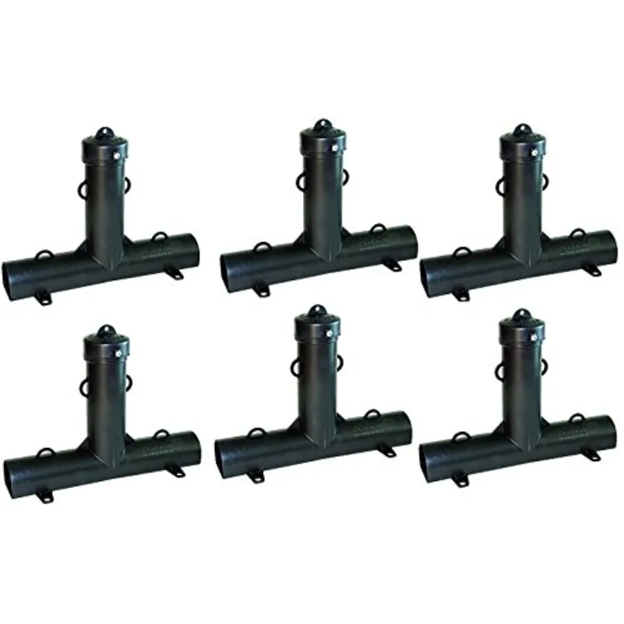 

Home pest control trap for indoor use, plastic material, black color, top-loader bait station with modern style design, 6-pack