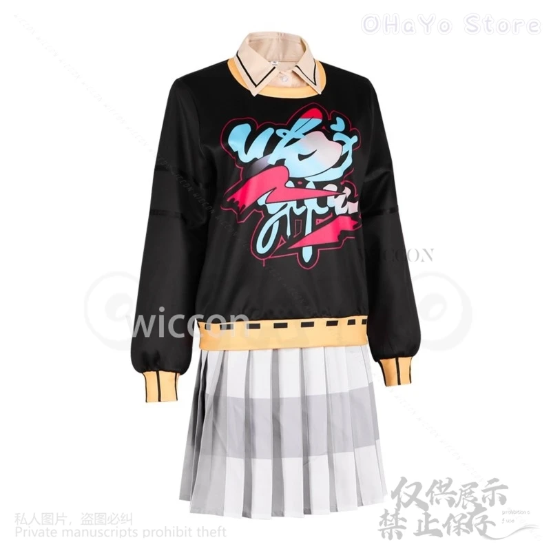 Motoha Arai Fato de Cosplay Feminino, Anime, Fato de Halloween, Vestido JK, Uniforme Lolita, Peruca, P5X, O Fantasma X, Hoodies