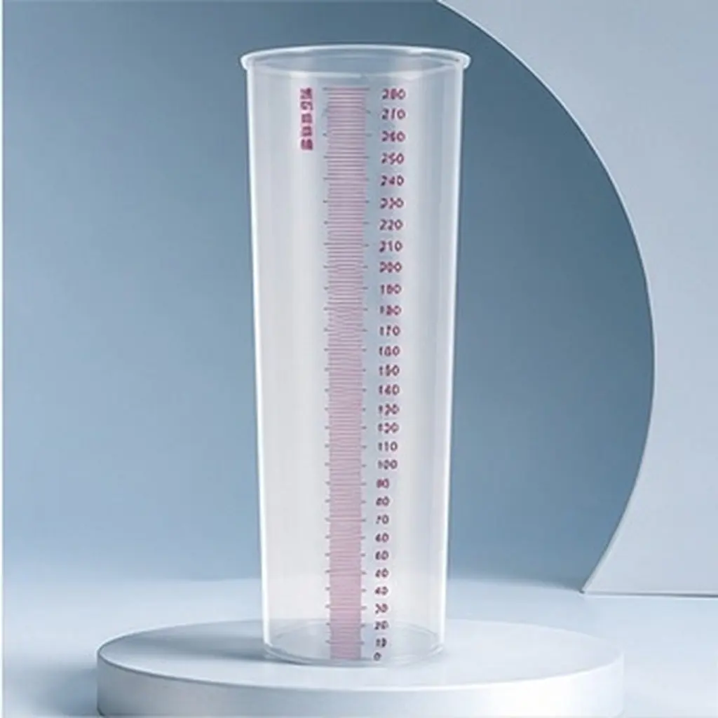Plastic Transparent Experiment Tube Replacement Rain Gauge Container for Outdoor Garden Yard School Physics Measurement