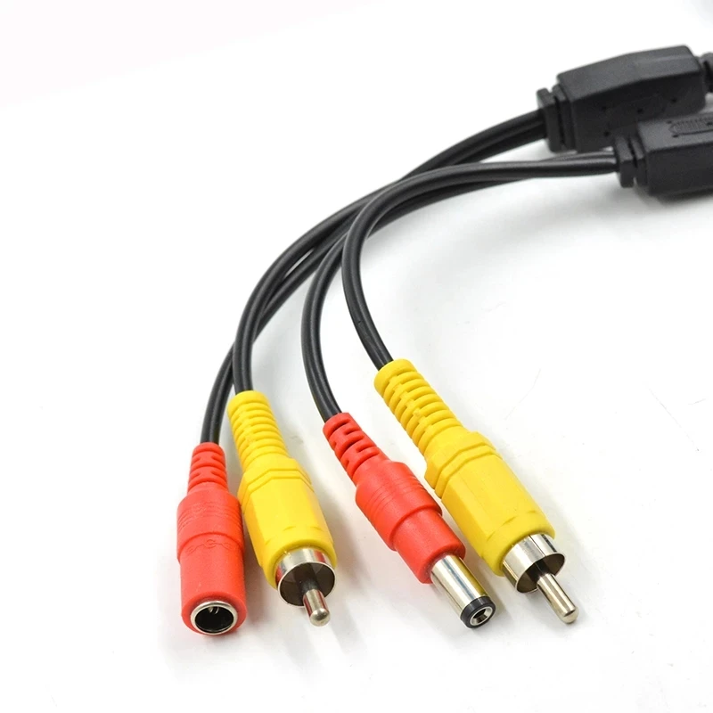 5 10 20 Meters DC Power RCA AV Video 12V Extension Cable for Car Truck Bus Parking Home Security Surveillance CCTV Camera