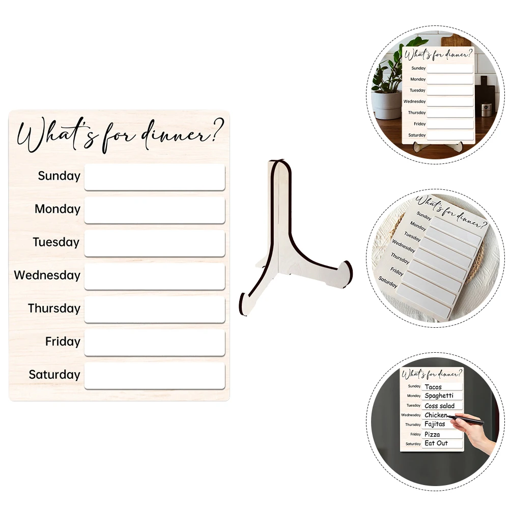 

Magnetic Menu For Fridge Dry Erase Meal Planner Organizer Home Supplies Weekly Meal Tracker Household Schedule Board Acrylic