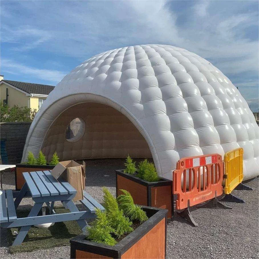 Tenda a cupola gonfiabile in tessuto Oxford Tenda da discoteca a cupola a LED per eventi di feste Igloo Garden Dance House
