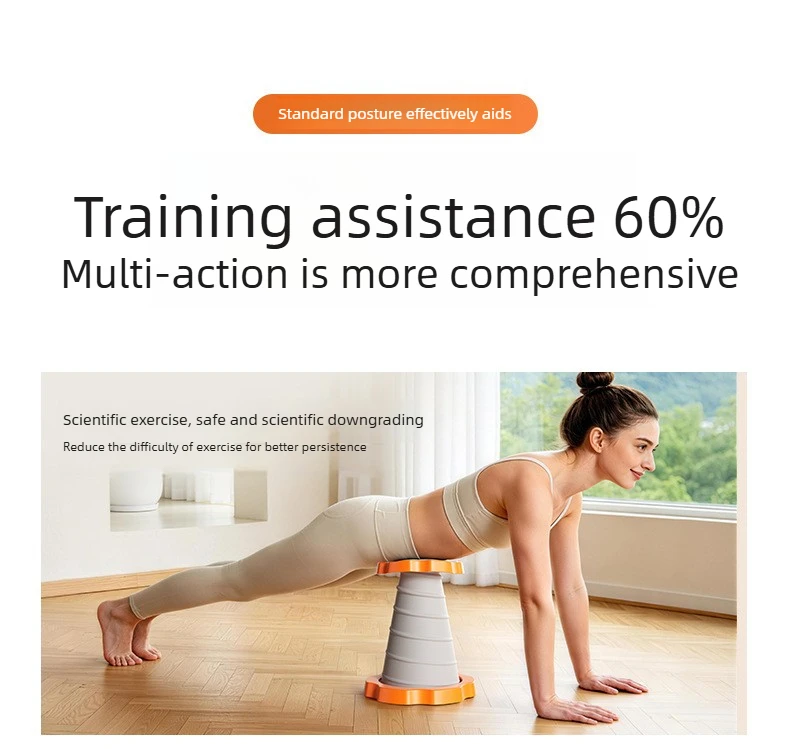Ergonomic Core Training Assist Push Up Bar Automatic Rebound Spring Floor Stand Home Gym Pilates Upper Body Strength Equipment