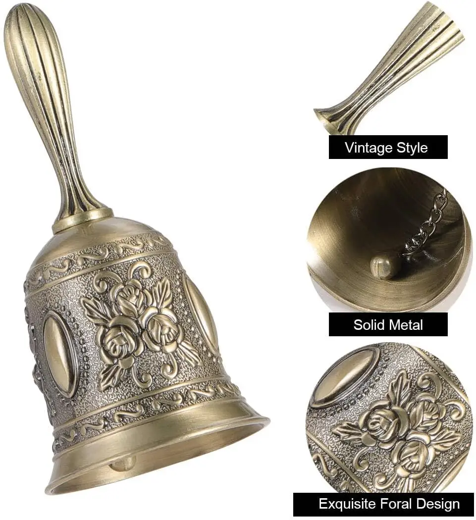Metal Serving Bell for Christmas, School, Dinner, Restaurant and Pet Training
