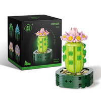 Flower Bouquet Building Block Succulents Plants Indoor Flower Building Ideas and Creative irthday Gift Kids Toys Home Decoration