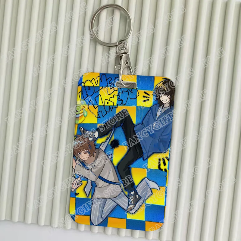 Cute Cartoon Chibi One Wheat Mark Keychains Holders Bank Bus ID Credit Cards Key Ring Chains