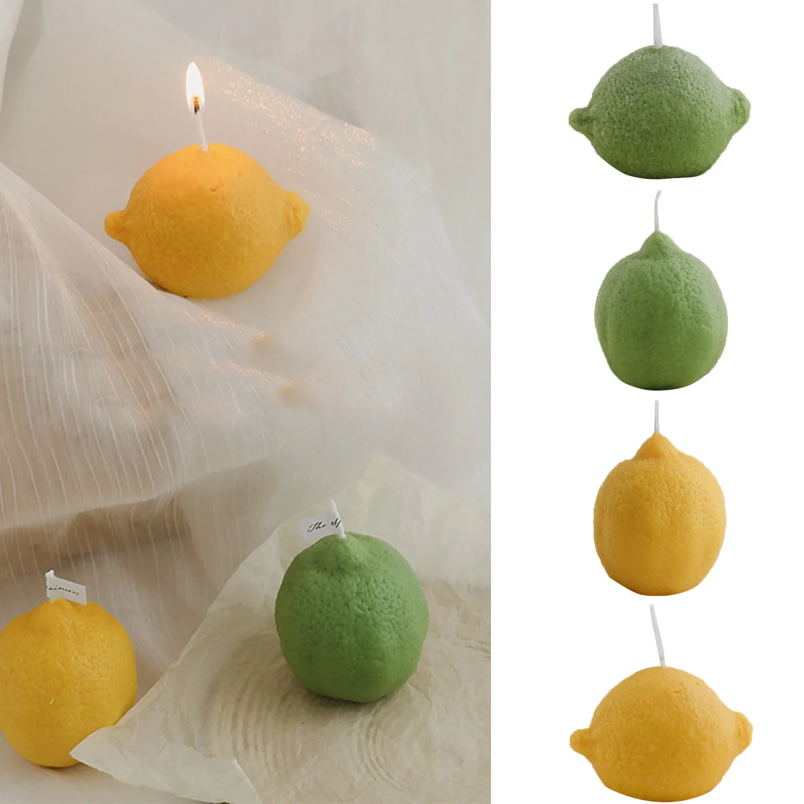 Cute Candle Ornaments With Creative Fruits Shaped Designs For Birthday Party Aromatherapy Candles Large Size Decorations