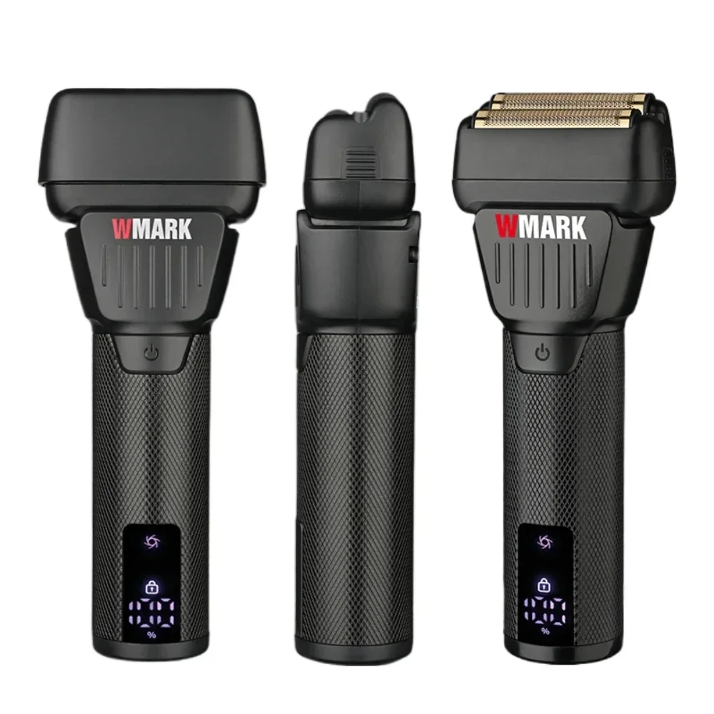 WMARK NG-7982 New Stainless Steel Etched Titanium Plated Two-blade Mesh Razor Electric Men's Hair Clipper Razor