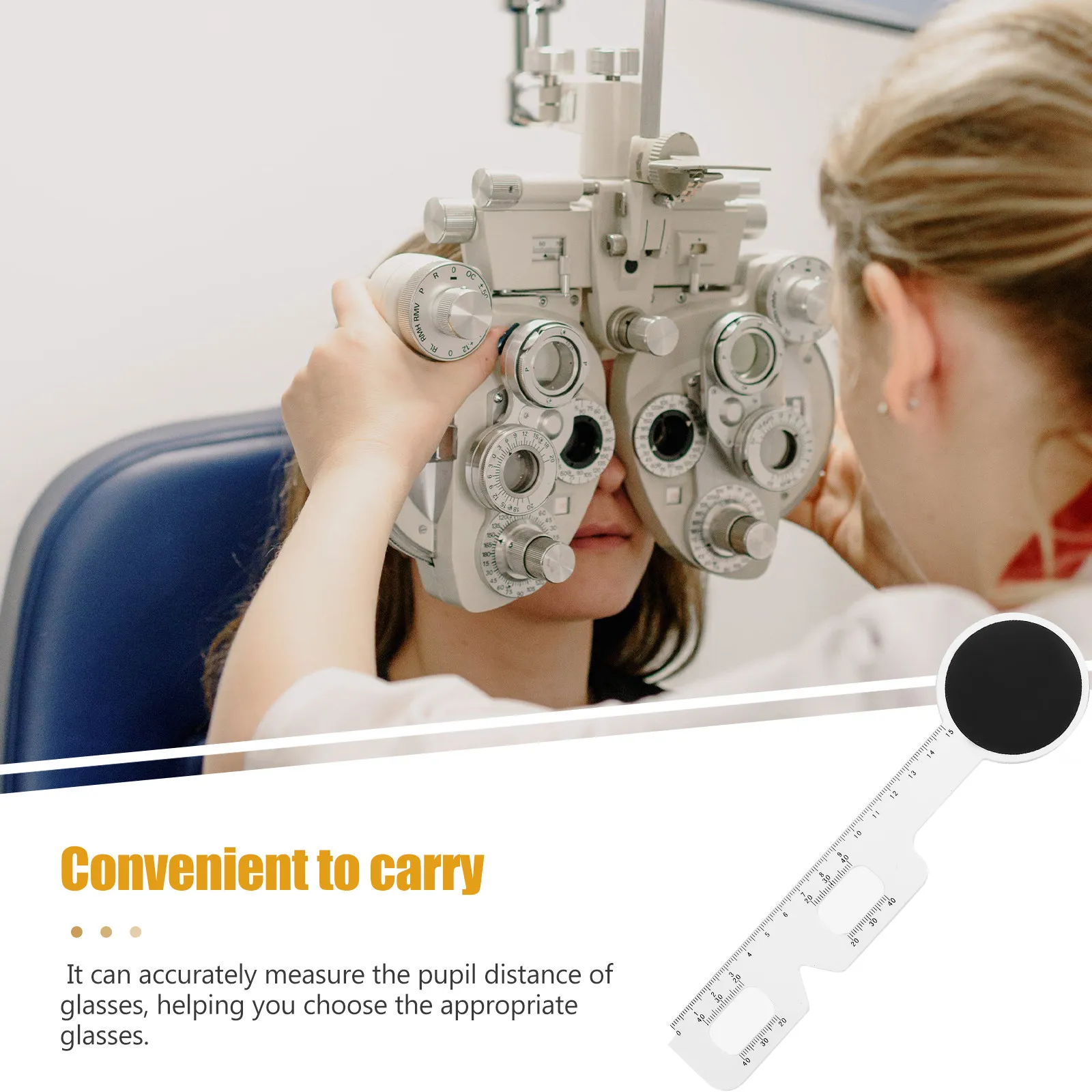 4Pcs Pupil Distance Meter for Eyeglasses Portable Optical Pupillometer Precision Pd Ruler for Optometrist Eye Care and Lens