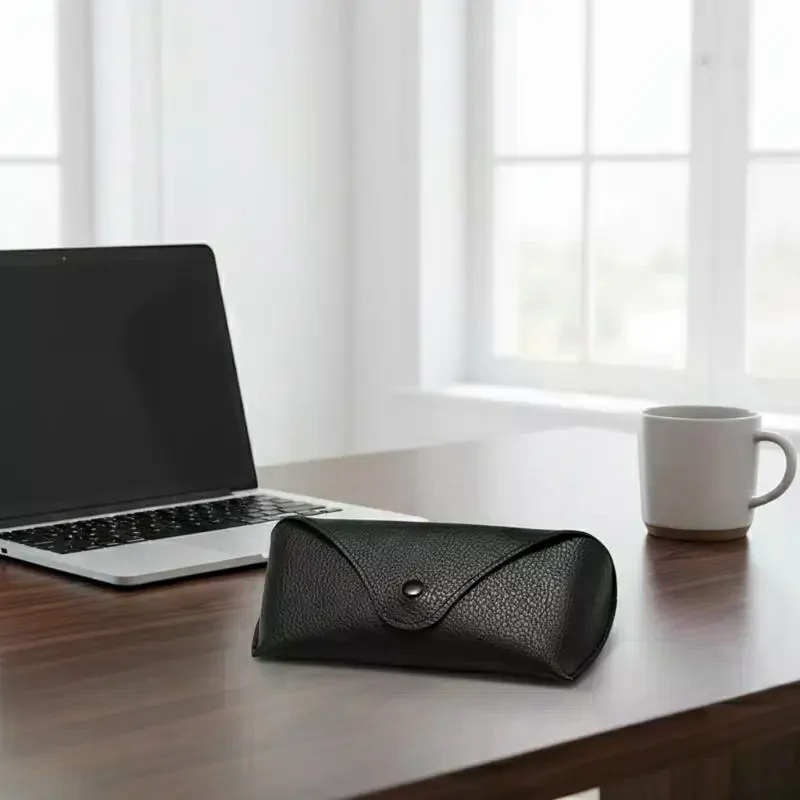 Fashion PU Leather Sunglasses Case Soft Portable Eyeglass Pouch Luxury Glasses Protector Bag for Men Women