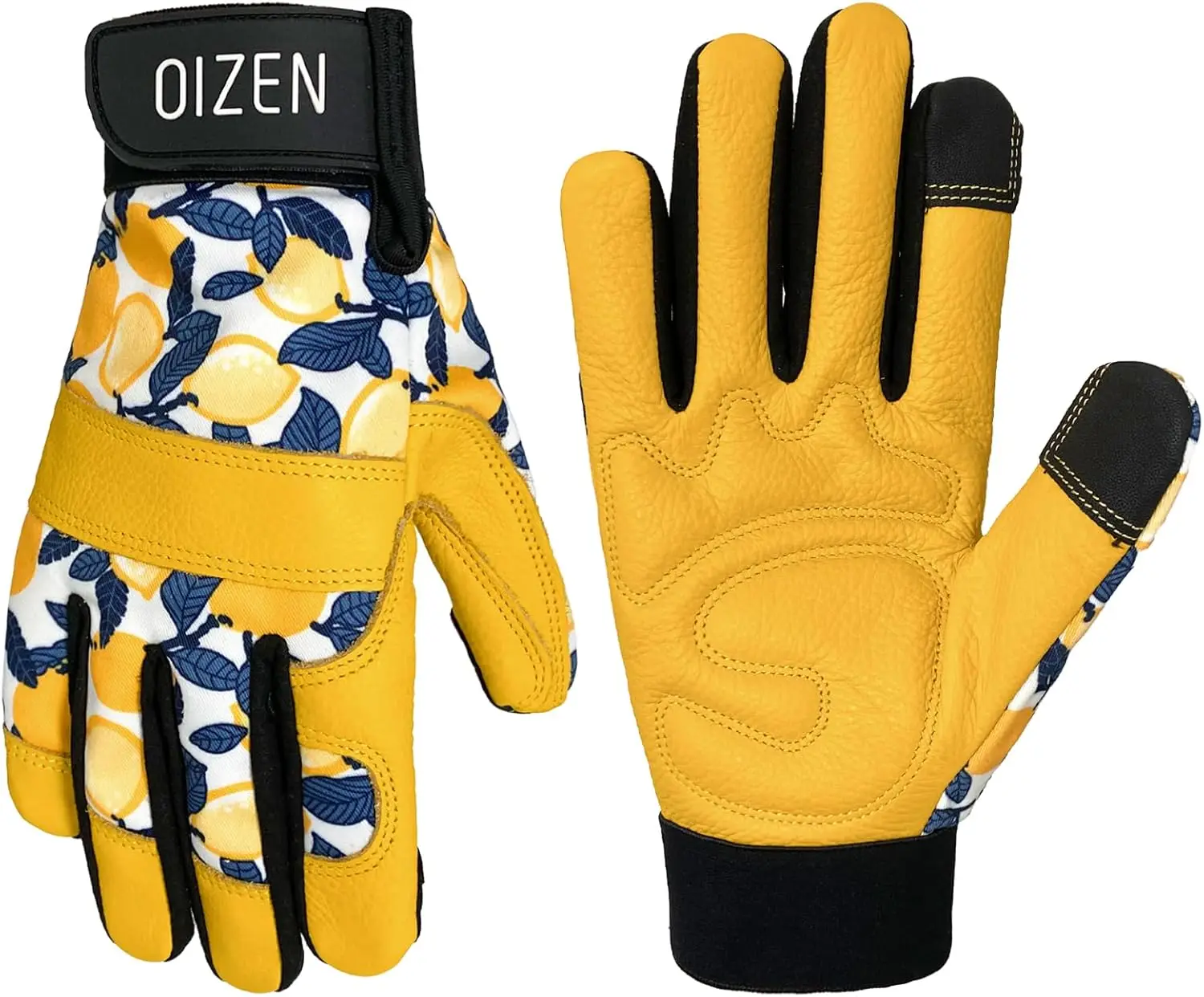 

Садовые перчатки из воловьей кожи, устойчивые к проколам, для женщин и мужчин, совместимые с сенсорными экранами, для прополки, копки, посадки, средний размер