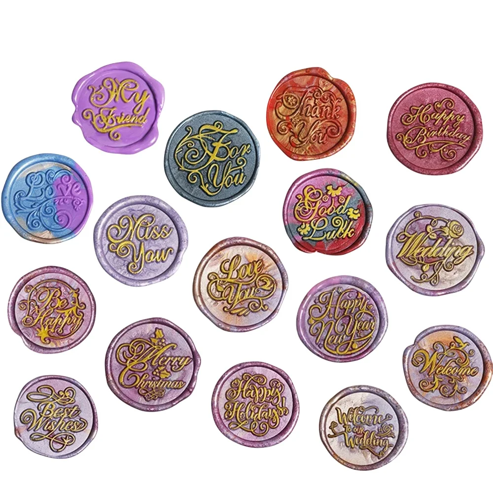 

Blessing words wax seal Metal head wood handle,Scrapbooking wax copper stamp,league DIY gift ancient seal stamp High Quality