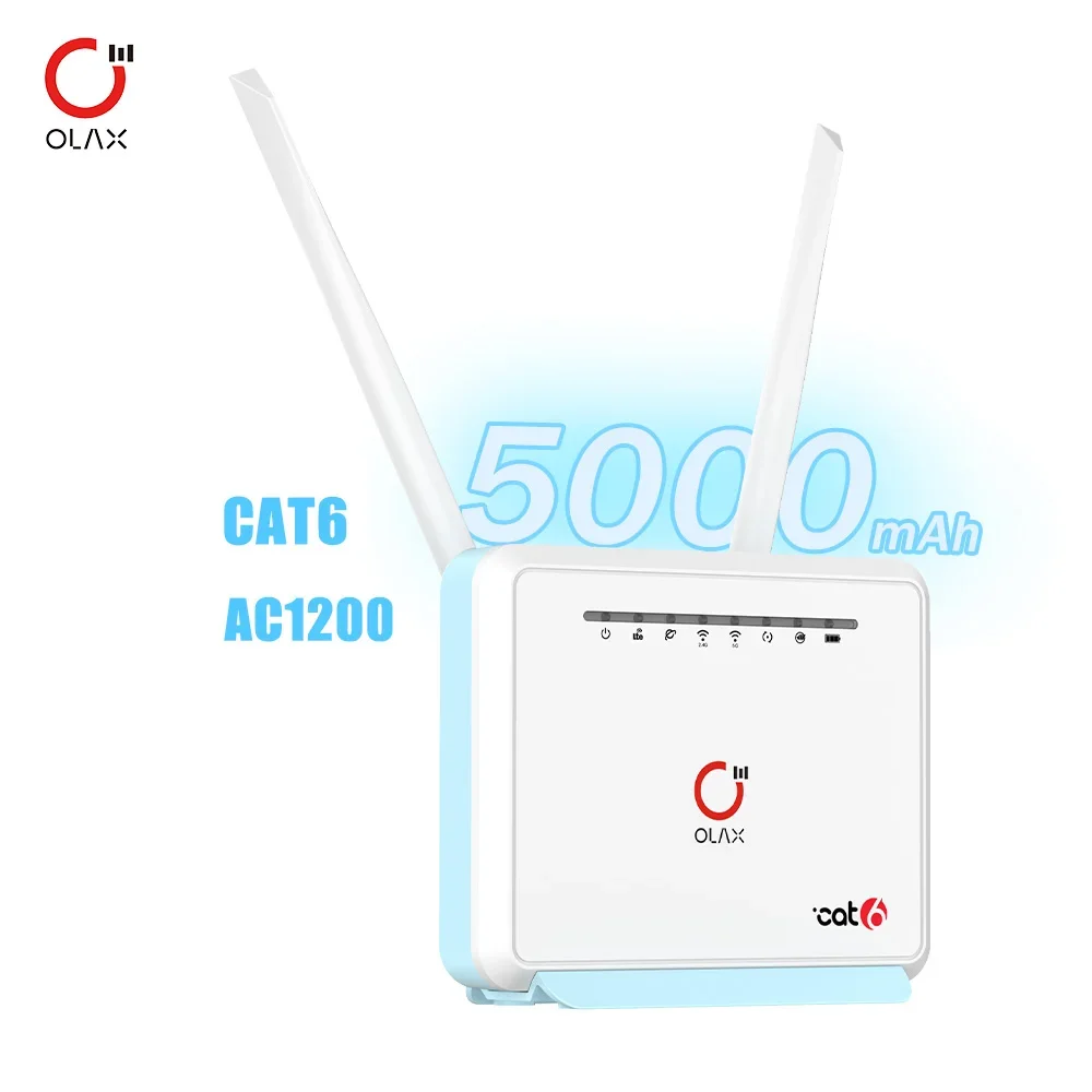 OLAX MC80 fiber optic router wifi6 mobile wi-fi 6 backup e sim card  wifi routers portable 4g lte wifi router with sim card slot