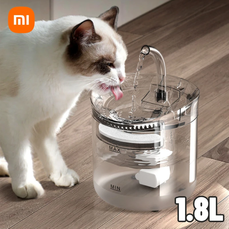 Xiaomi Cat Water Fountain Auto Filter Transparent Cat Drinker USB Electric Recirculate Filtering Drinker Cats Water Dispenser