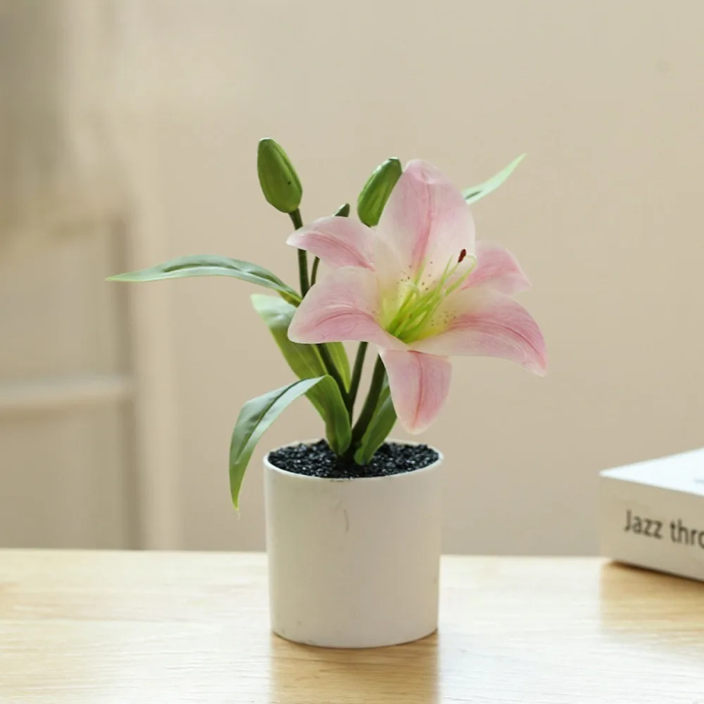 3pcs Sayuri Bonsai Creative Artificial Flower Gardening Garden Interior Decoration Ornament Simulation Potted Plant