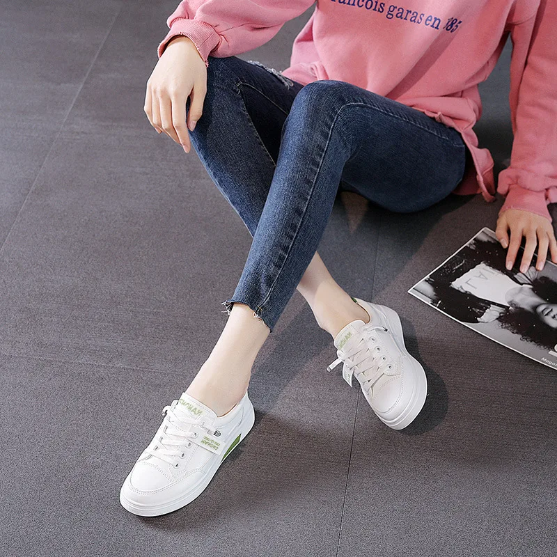 Summer New Women Sneakers Luxury Brand Soild Casual Flats Shoes Outdoor Breathable Comfortable Small White Shoe Board Shoe Trend