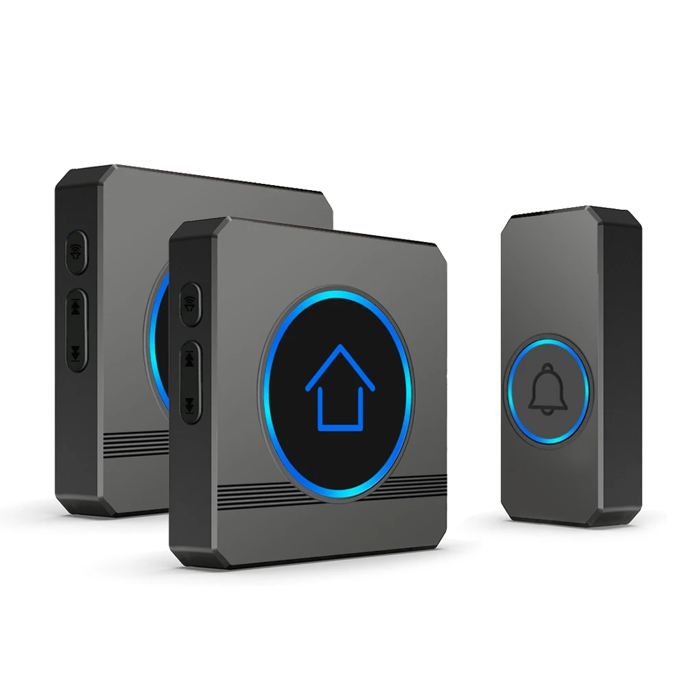 Modern waterproof customizable ringtone private model patent button home outdoor hotel wireless digital doorbell