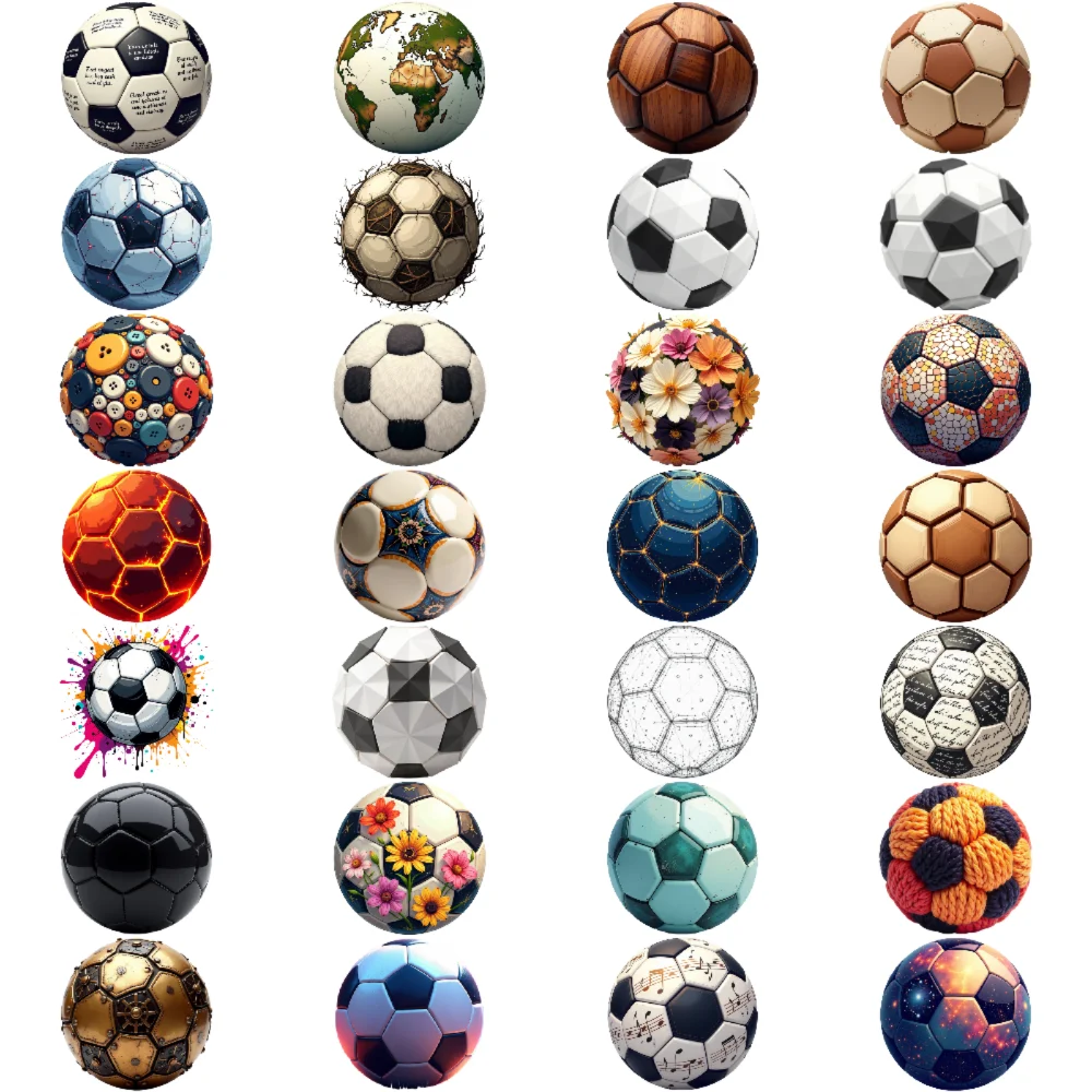 28pcs Waterproof Temporary Tattoo Sticker Creativity Football Waterproof Disposable Water Transfer Printing Stickers Fake Tattoo