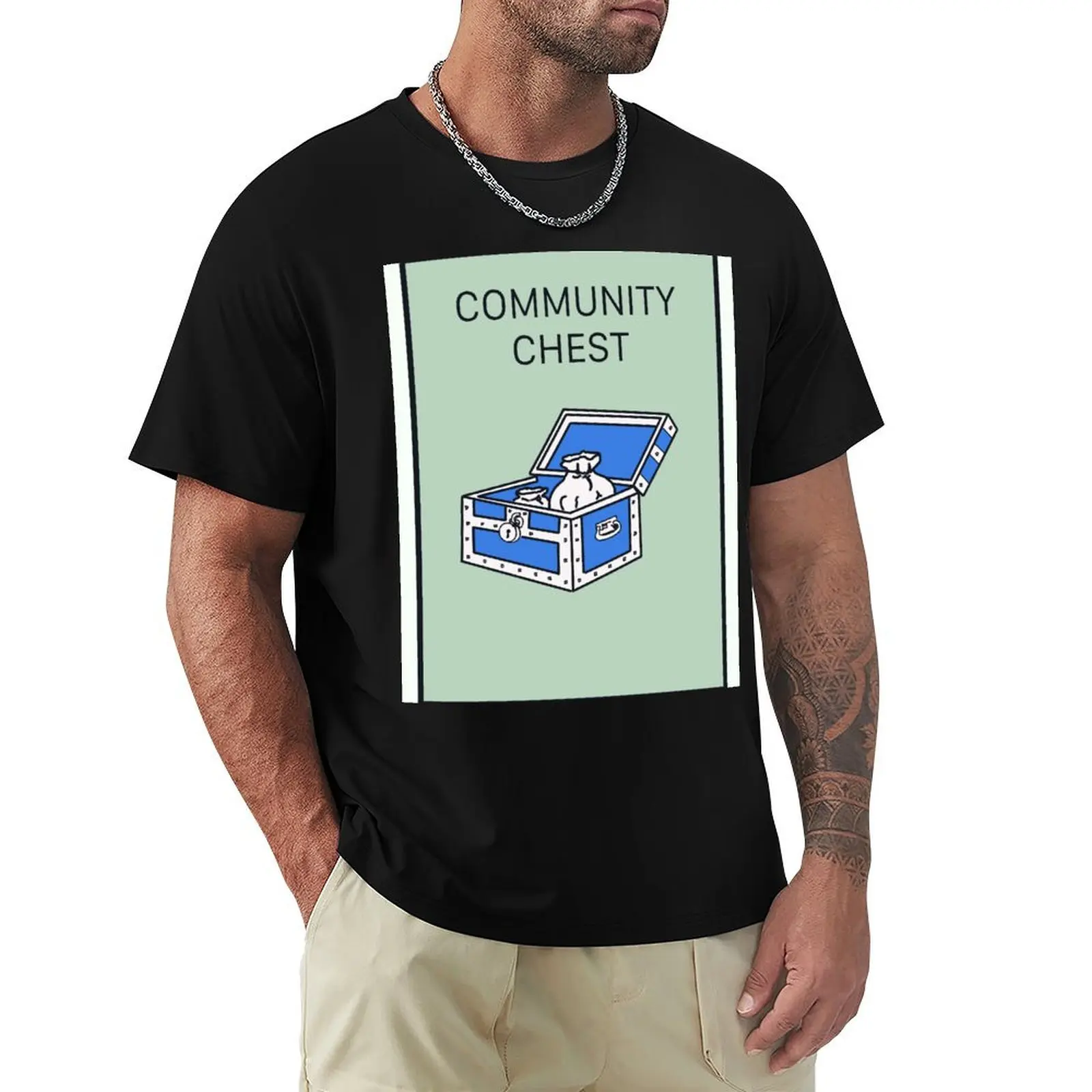 Community Chest T-Shirt Plus Size Loose Short Sleeve Top