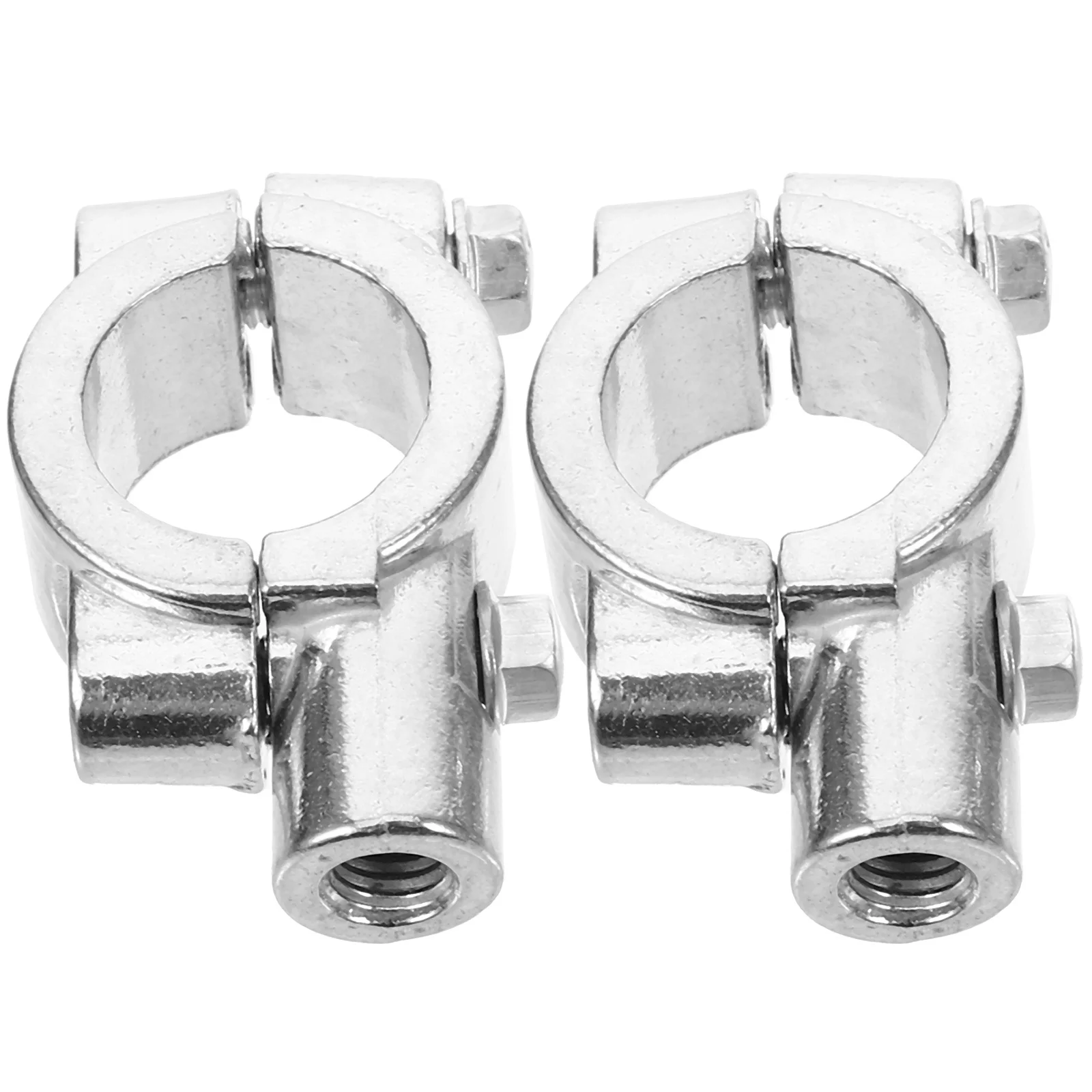 

2Pcs Motorcycle Mirror Mount Solid Metal Durable Motorbike Mirror Holder Clamp for Rearview Enhanced Visibility Safety