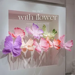 Simulation Butterfly 3D Artificial Flowers Outdoor Garden Wedding Decoration Window Display Fake Butterfly Home Decor Mariage