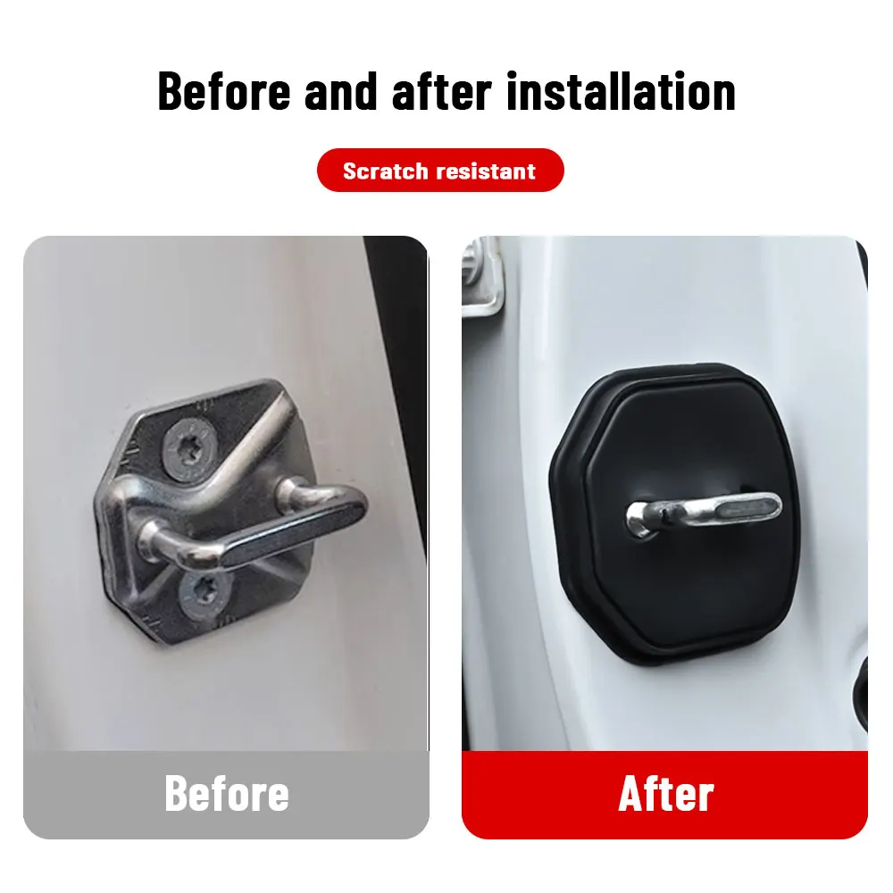 4 قطعة اكسسوارات السيارات الديكور سيليكون حماية السيارات مزلاج قفل الباب امتصاص الصدمات غطاء لفورد F-150 2015-2020