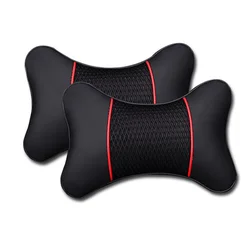 1x Car PU Leather Neck Pillow for Mercedes Benz W201 A Class GLA W176 CLK W209 W202 W220 W204 W203 W210 W124 Accessories