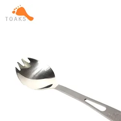 TOAKS Titanium Spork Semi-Polished Tableware Outdoor Picnic and Household Dual-Use168mm SLV-01