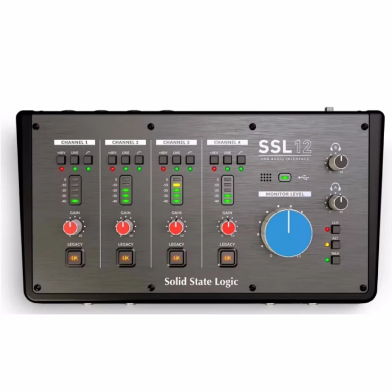 Solid State Logic SSL 12 USB Audio Interface 4 x SSL-designed mic preamps with unrivalled EIN performance and huge gain range