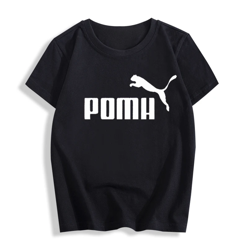 2024 Summer Boys and Girls Trendy Short-sleeved T-shirt Foreign Style Middle-aged Older Children's Baby Cotton Comfortable Top