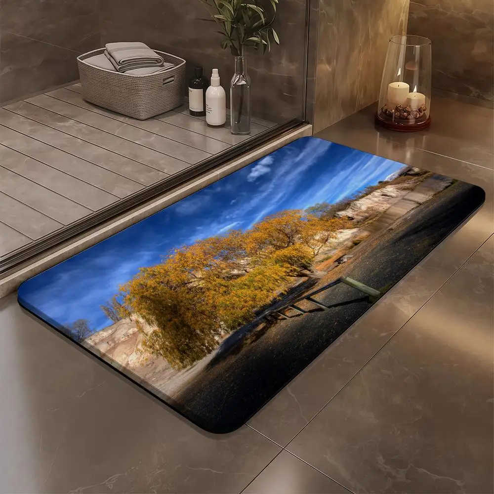 

By The Seaside Floor Mat Bathroom Soft Diatomaceous Mud Floor Mat, Bathroom Absorbent Foot Mat, Toilet Sink, Bedroom Mat, Carpet