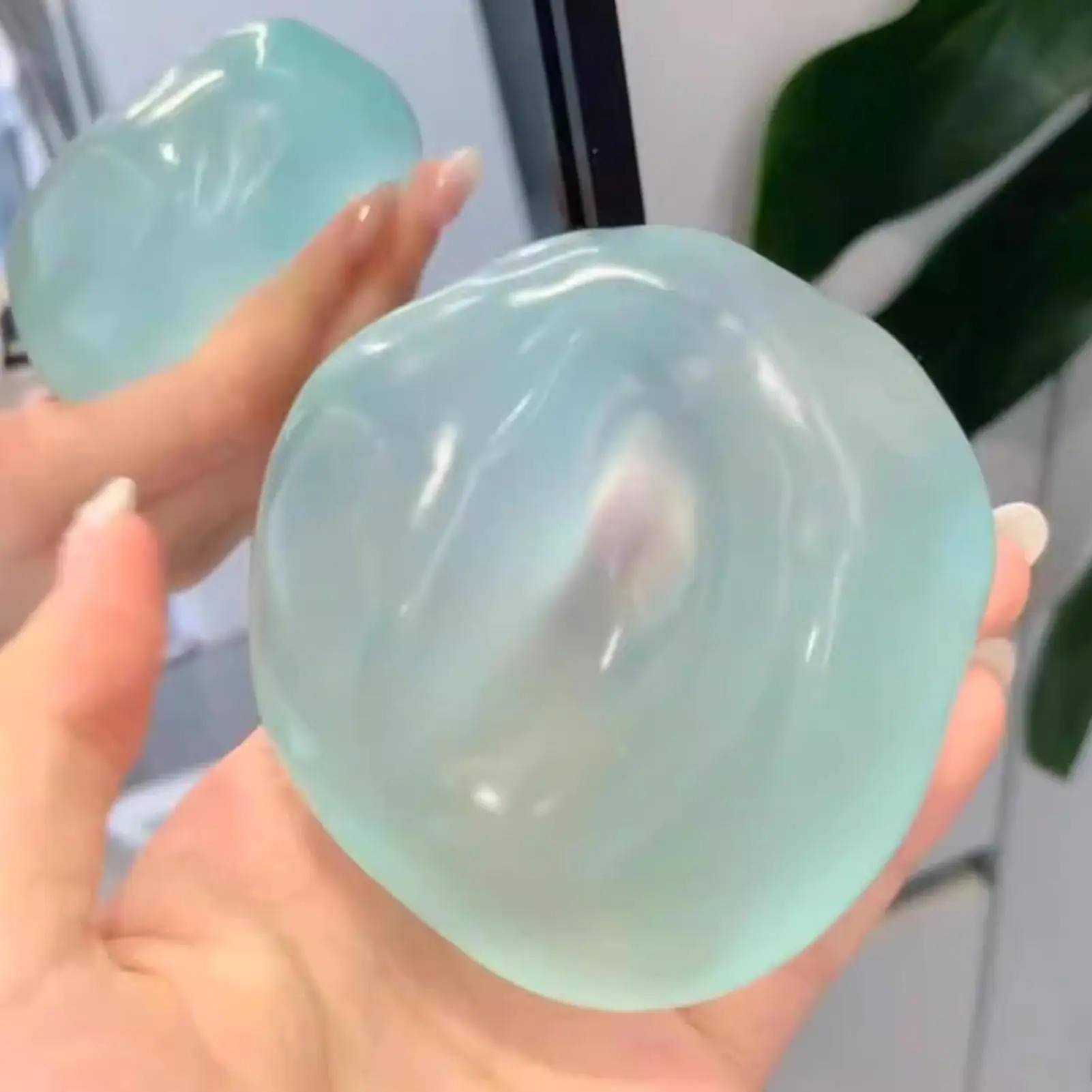 Brinquedos Squishy de Maltose: Bola Antiestresse, Brinquedo Fidget Macio, Bola Transparente Azul Simulada, Brinquedos de Apertar de Recuperação Rápida