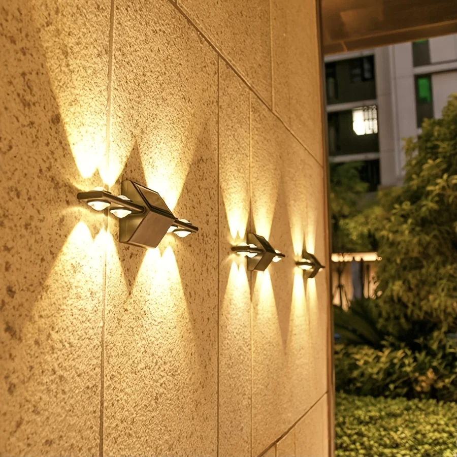 

2pc Solar Fence Light Removable Solar Deck Light Outdoor Waterproof Patio Wall Garden Decor Landscape Yard Stairs Garage Lamp