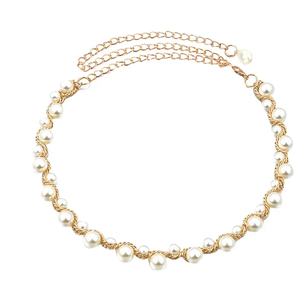 

Жемчужная цепочка на талию, изысканный свадебный пояс ручной работы, блестящая лента для свадебного платья, аксессуар для вечернего наряда и вечеринок