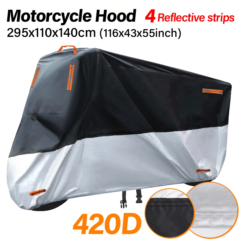 

Motorcycle cover Waterproof Dustproof UV Protective Motor Bike Cover 420D Wear-resistant Fabric Rain Scooter Covers