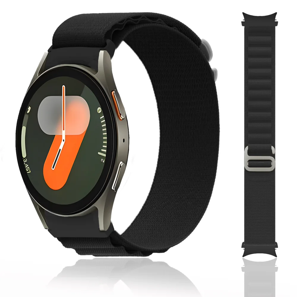 Cinturino ad anello alpino per Samsung Galaxy Watch 5/4/6/7 44mm 40mm 5 Pro 45mm Sport Nylon No Gap Orologio da polso 6 Classic 47mm 43mm