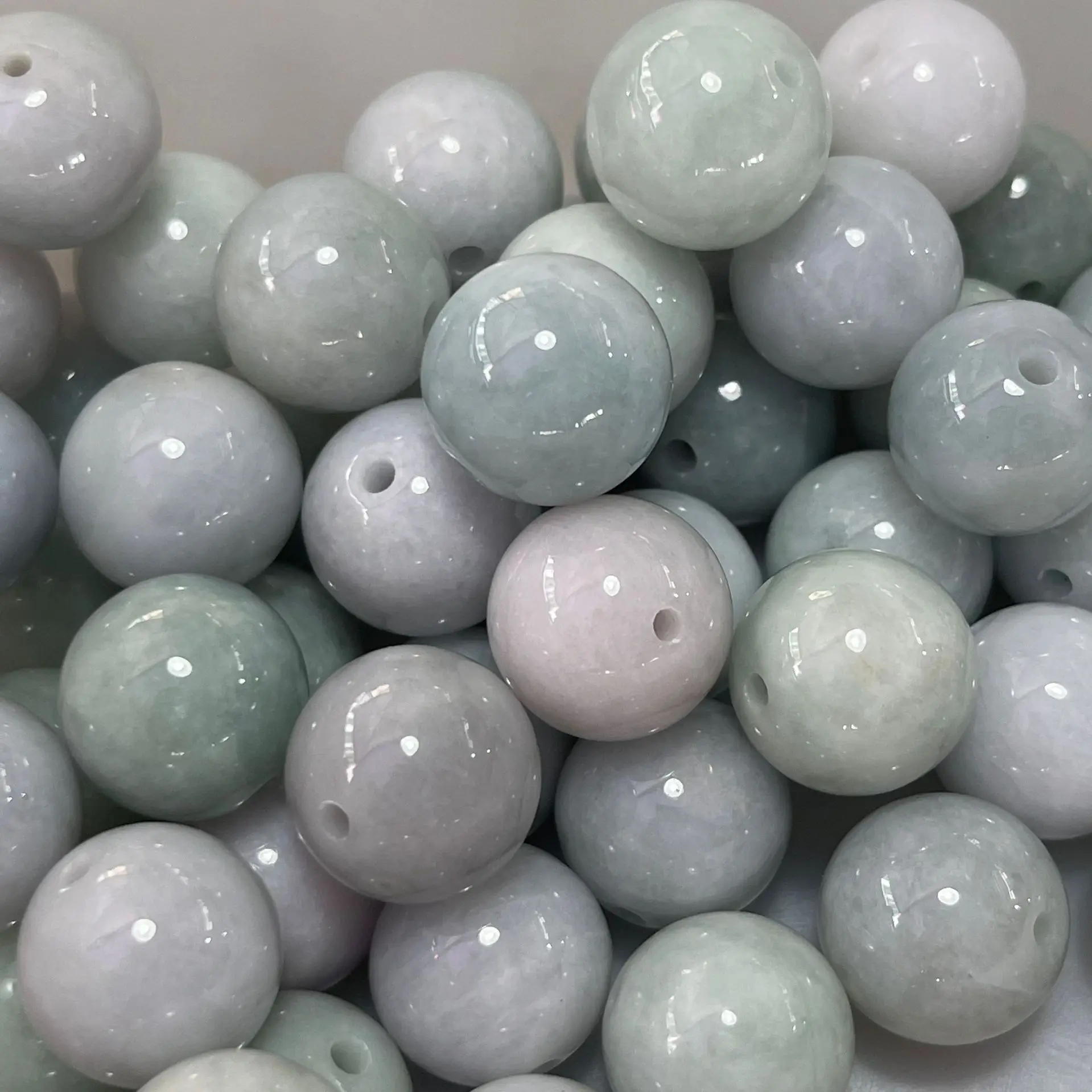 17mm Myanmar Grade A Jadeite Beads For Jewelry Making Diy Bracelet Beaded Necklace Charms Burma Jade Round Bead Accessories