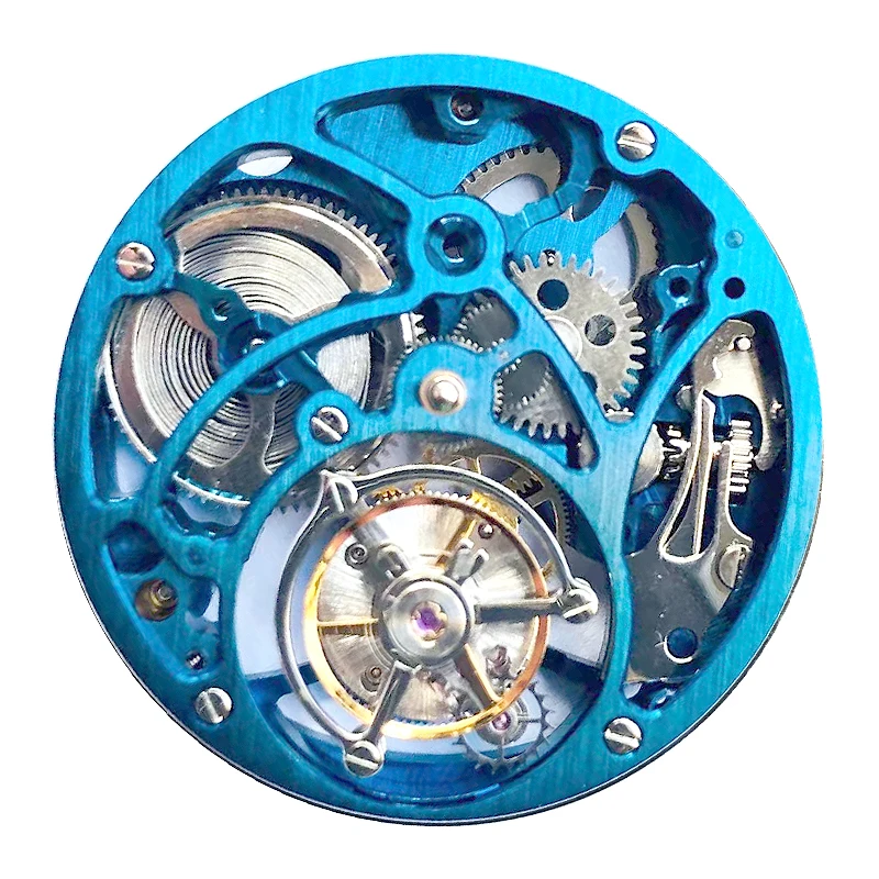 fly Tourbillon mechanical watch Movement Manual 28800hz Hollowing out DIY