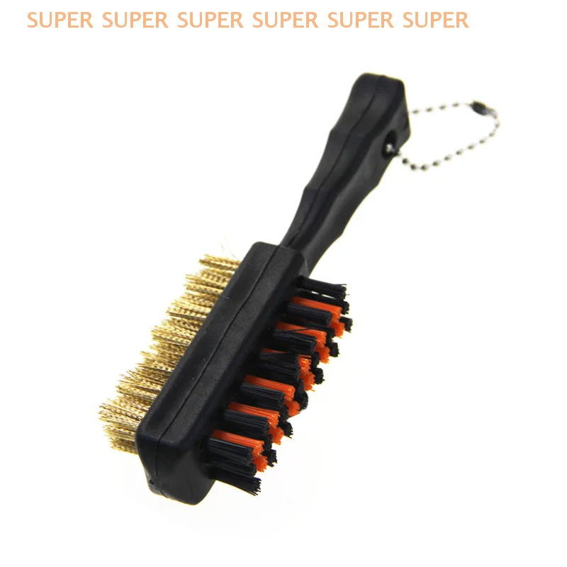 Portable Metal Lightweight Nylon Brushes for Golf Balls Shoes Golf Club Brush Groove Cleaner Dual Sided Cleaning Tools