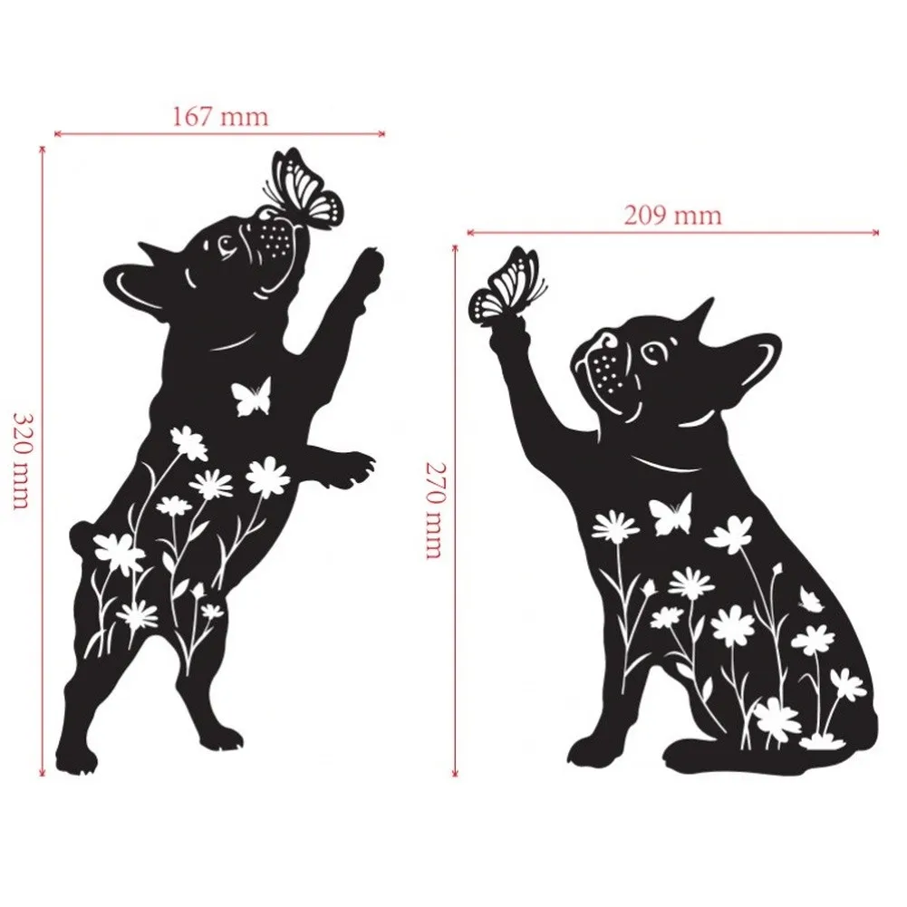 Butterfly Flower Stake Dog Garden Stakes For Christmas Gifting Seasonal Durability Unique Shape Pre-drilled Holes