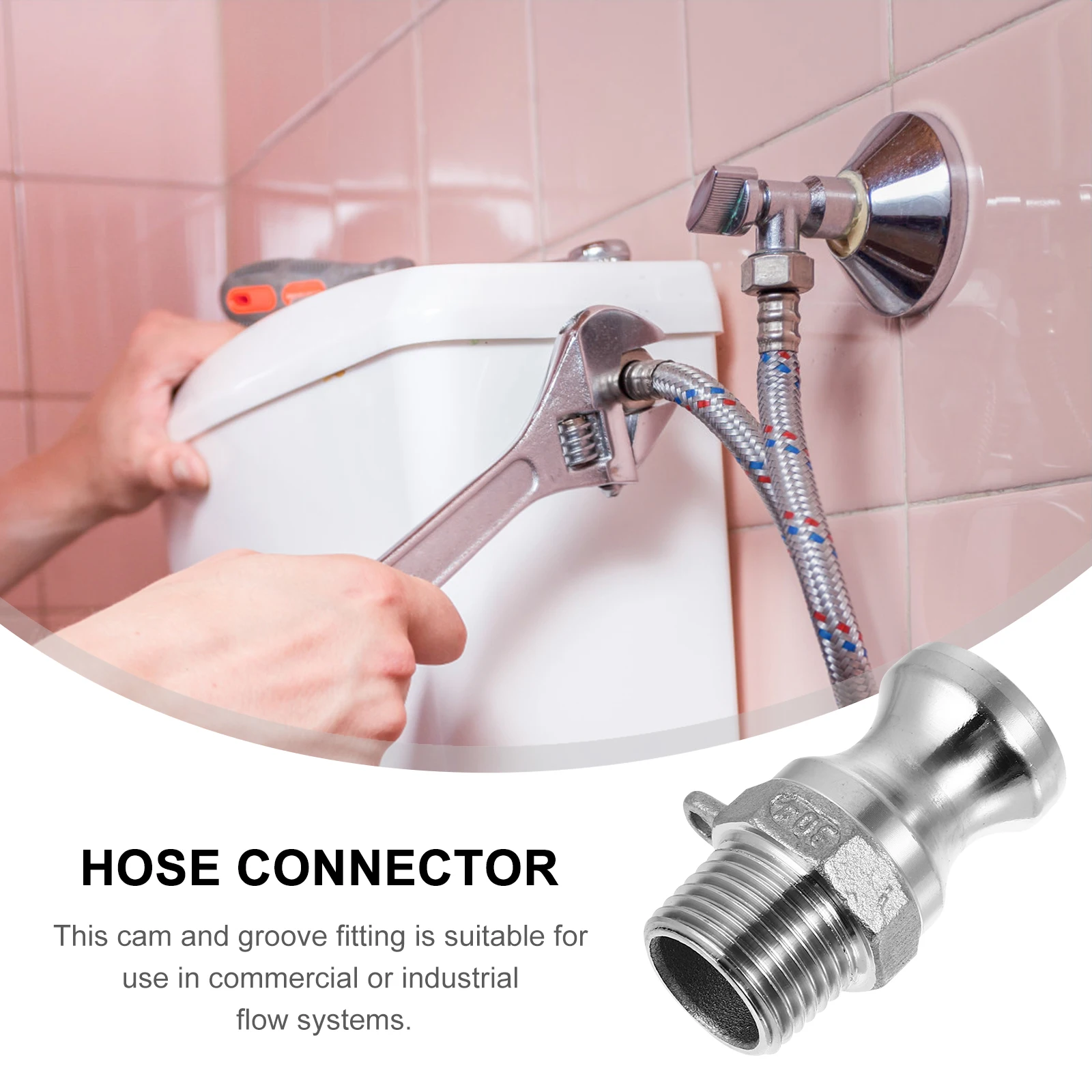 

2 Pcs Quick Connector Hose Connectors Adapter Stainless Steel Camlock Fitting Fittings