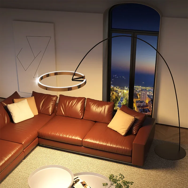 Lámpara de pie de pesca de diseño, lámpara LED nórdica de pie para sala de estar, Villa, dormitorio, Hotel, decoración interior, lámpara de pie alta de arte Simple